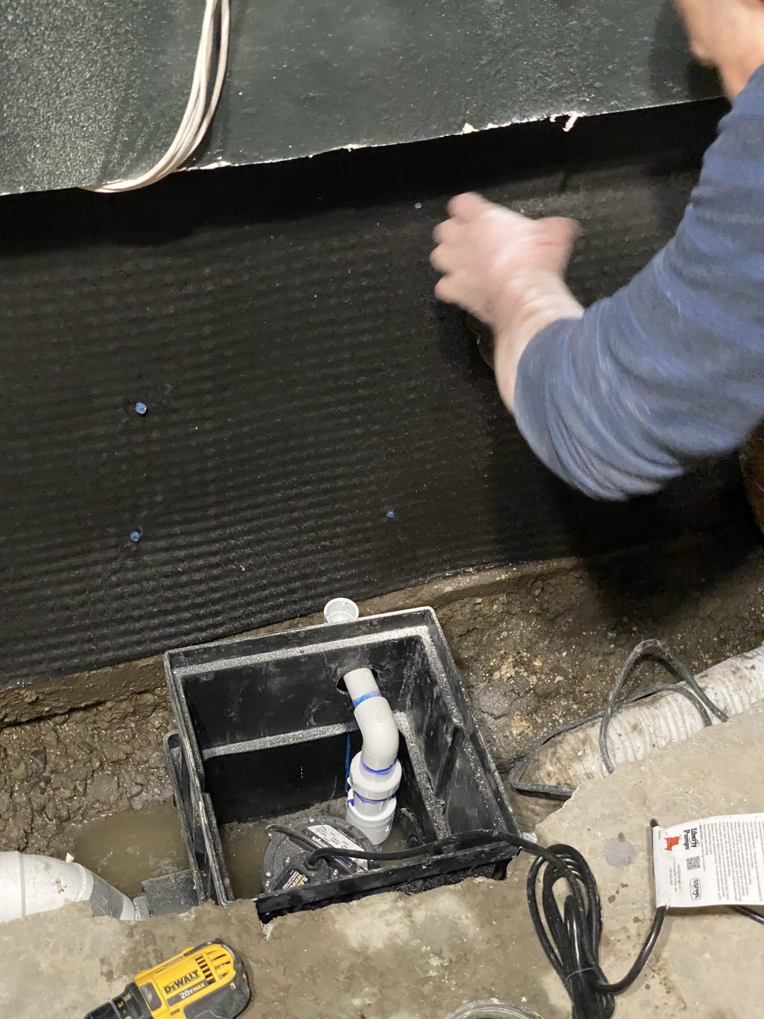 Seattle Interior Waterproofing Membrane Installation
