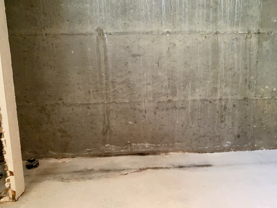 Interior Basement Waterproofing Before